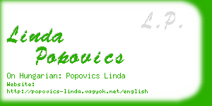 linda popovics business card